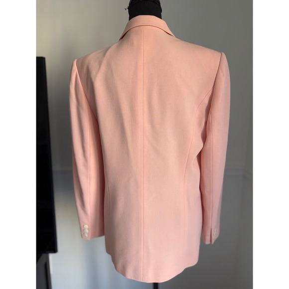 Talbots Women's blush Pink Wool Blend Blazer Size 8 Two Button Tailored Office - Picture 3 of 12